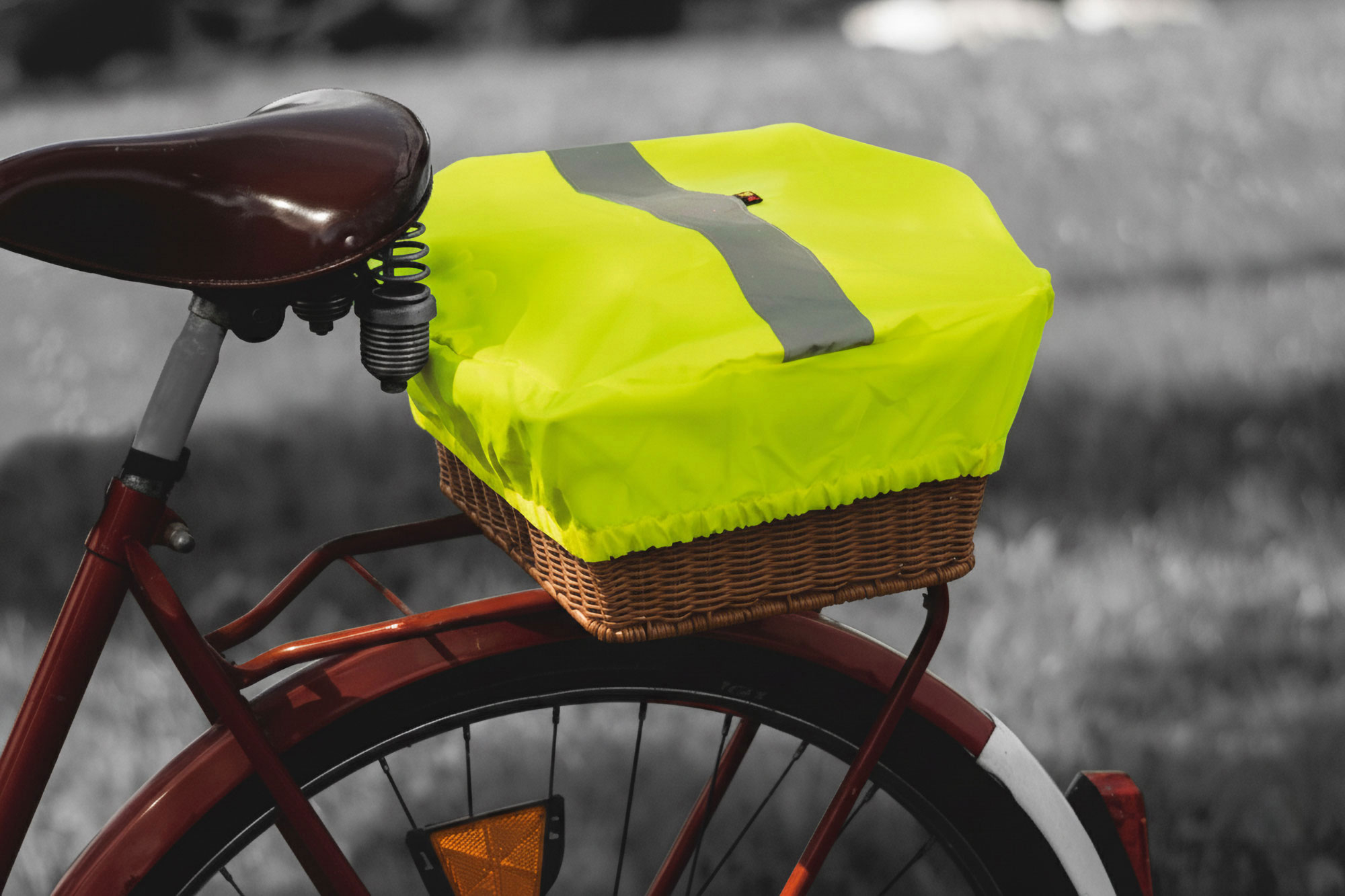 4Act Regenschutz für Fahrrad-Körbe 55x40 cm | neon gelb