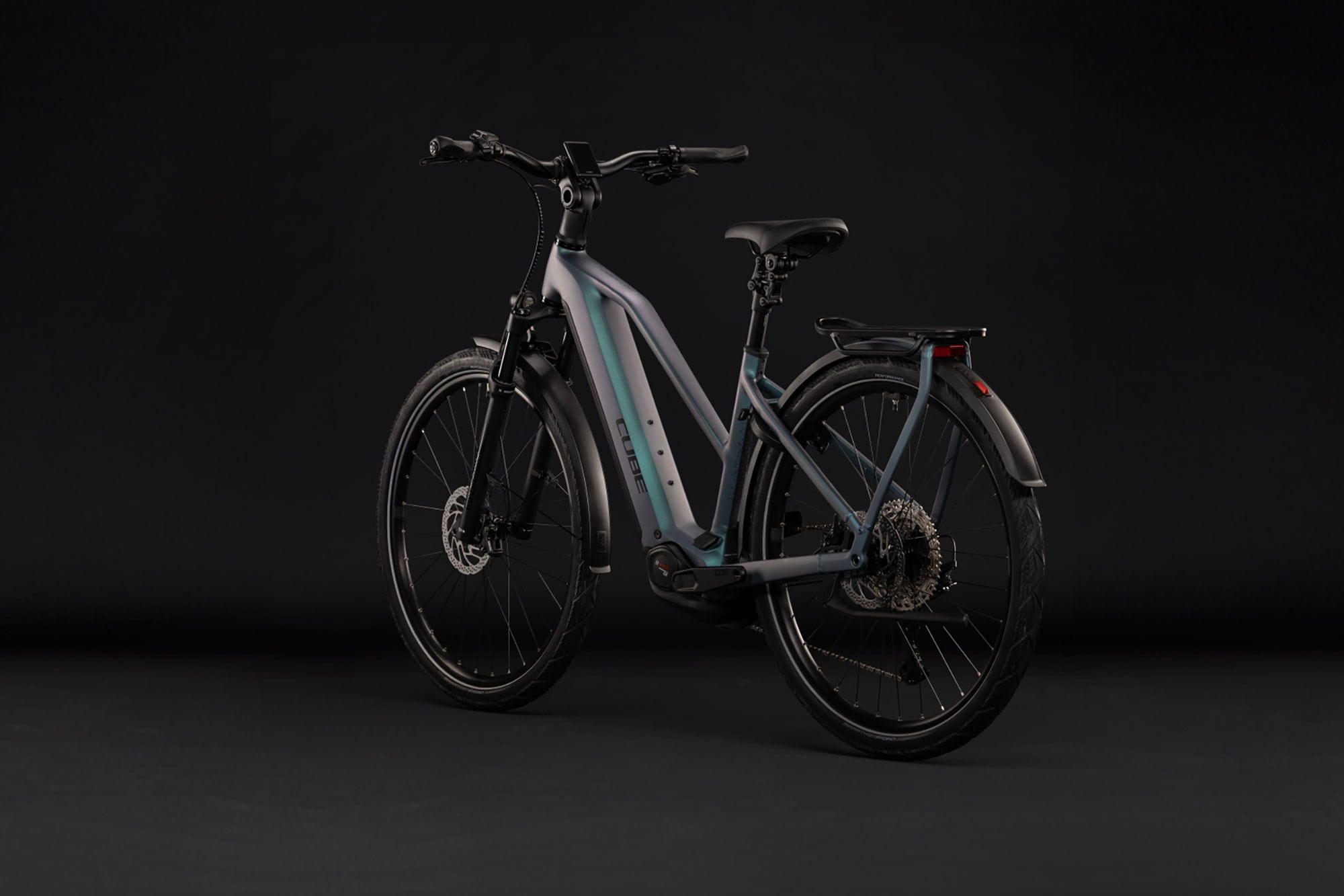 Cube Kathmandu Hybrid Pro 800 Trapez 2027 50 cm | smaragdgrey´n´black