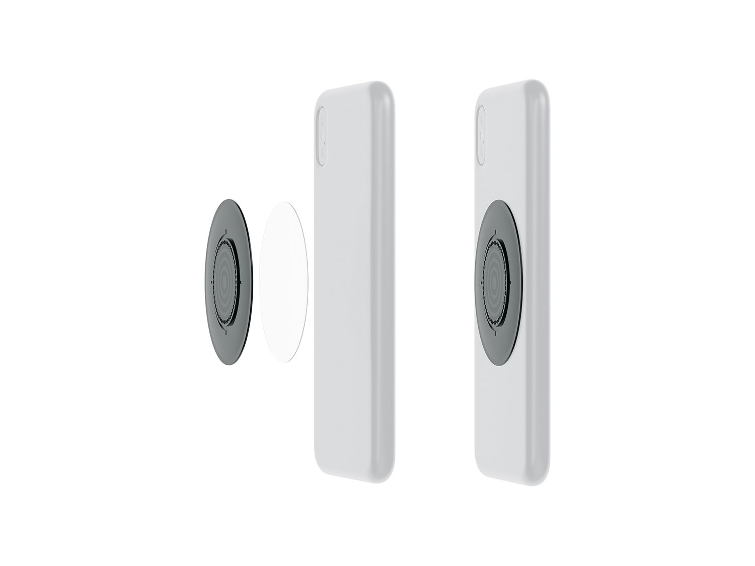 Fidlock Vacuum uni phone patch schwarz/transparent