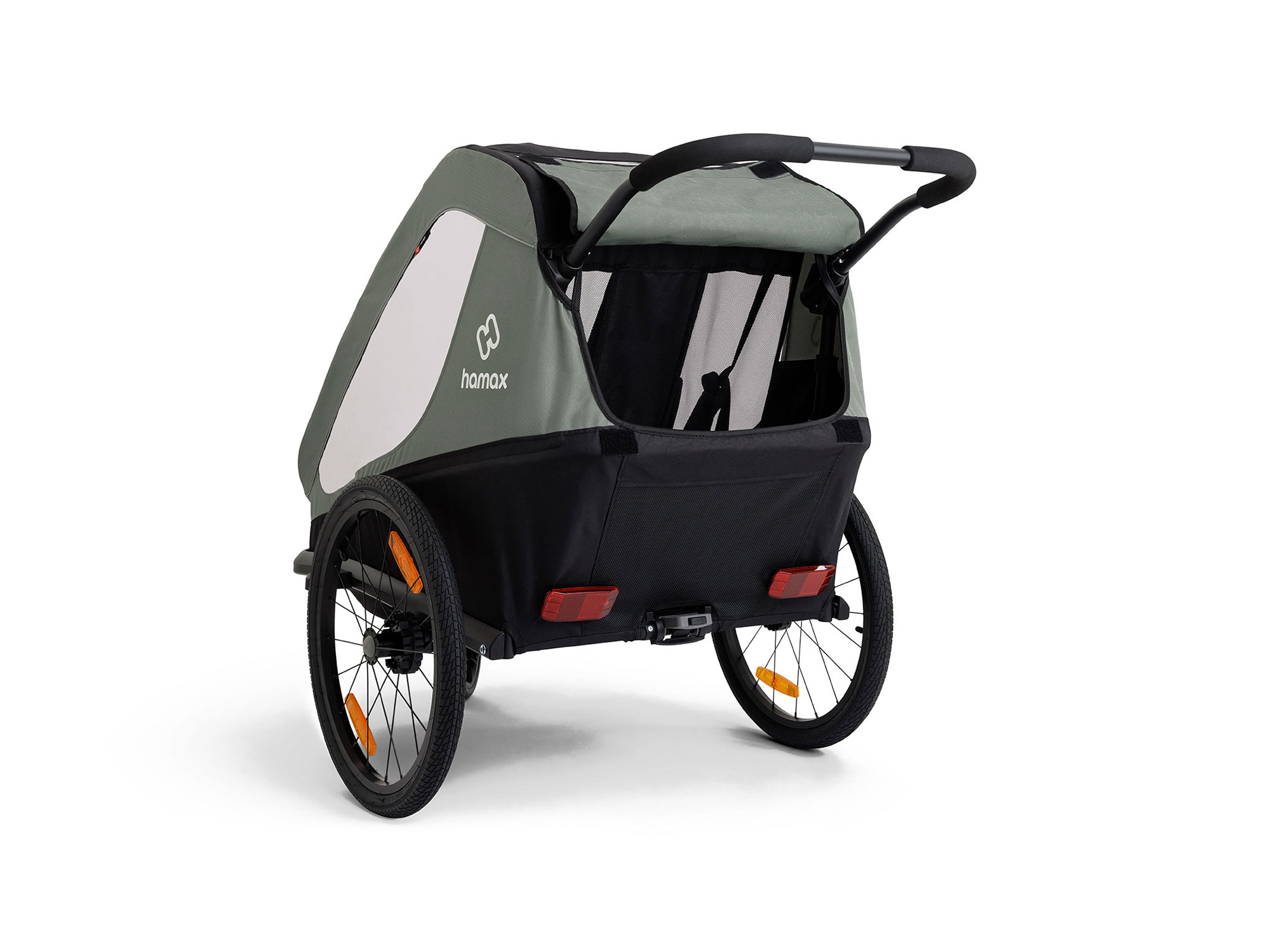 Hamax Traveller Kinderanhänger 2 Kinder | khaki