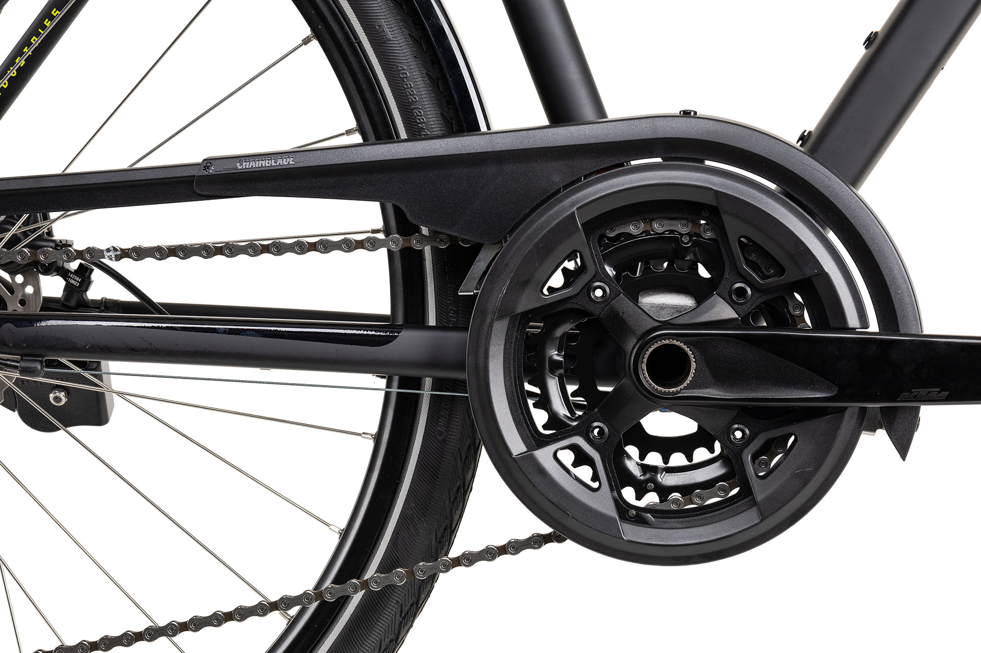 KTM VALENCIA STREET Trapez 46 cm | metallic black matt/black lime