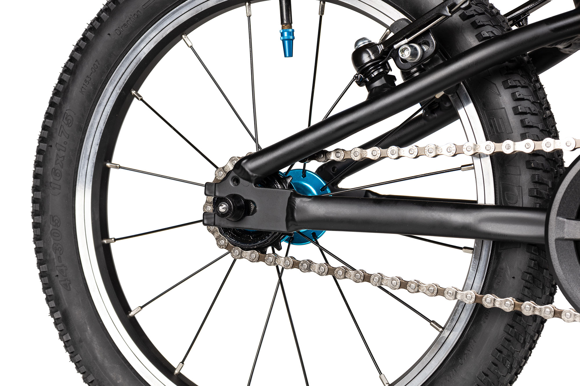 KUbikes 16S MTB 18 cm | schwarz/laser blue