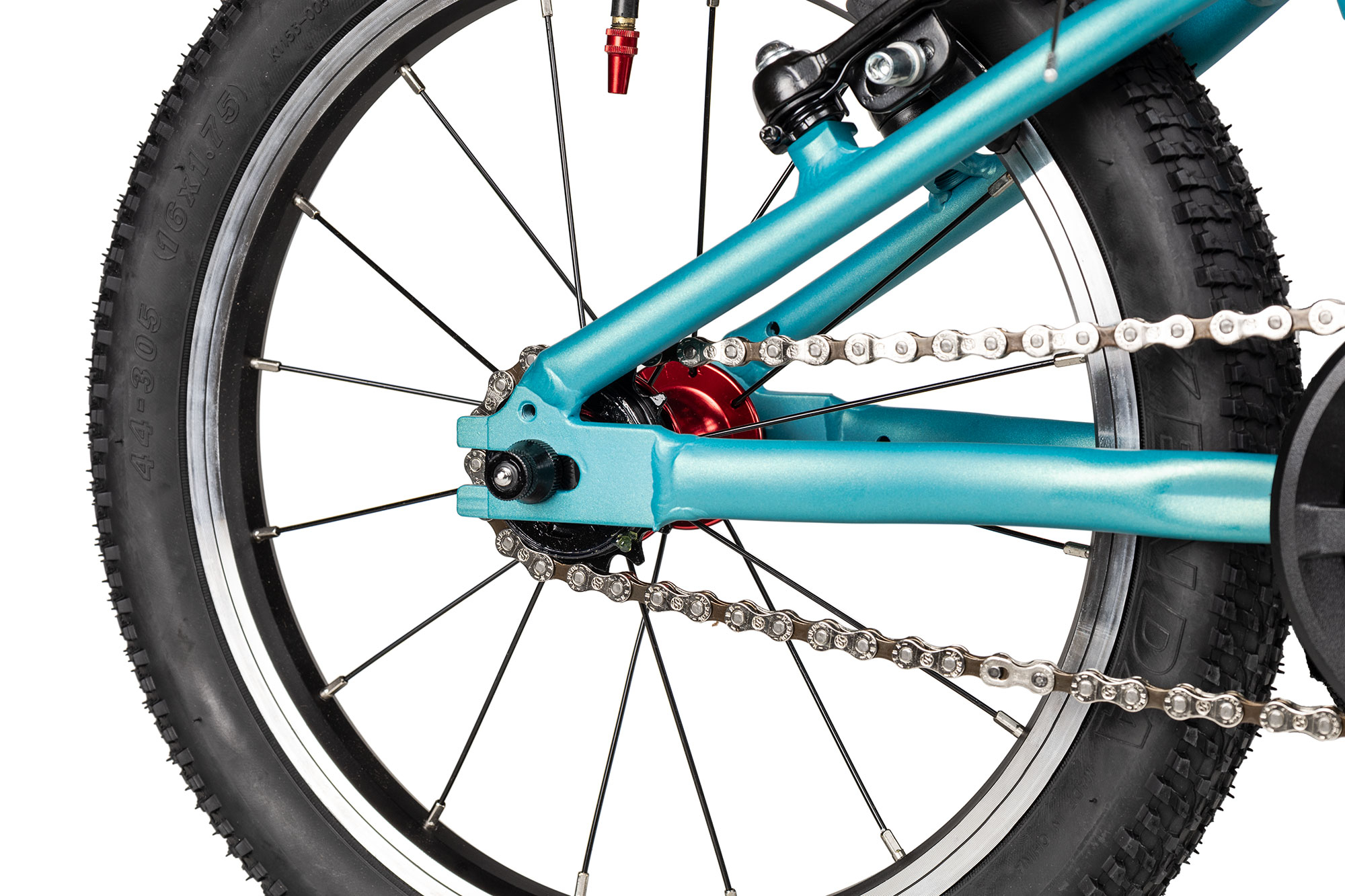 KUbikes 16L MTB 22 cm | türkis glitter/laser red