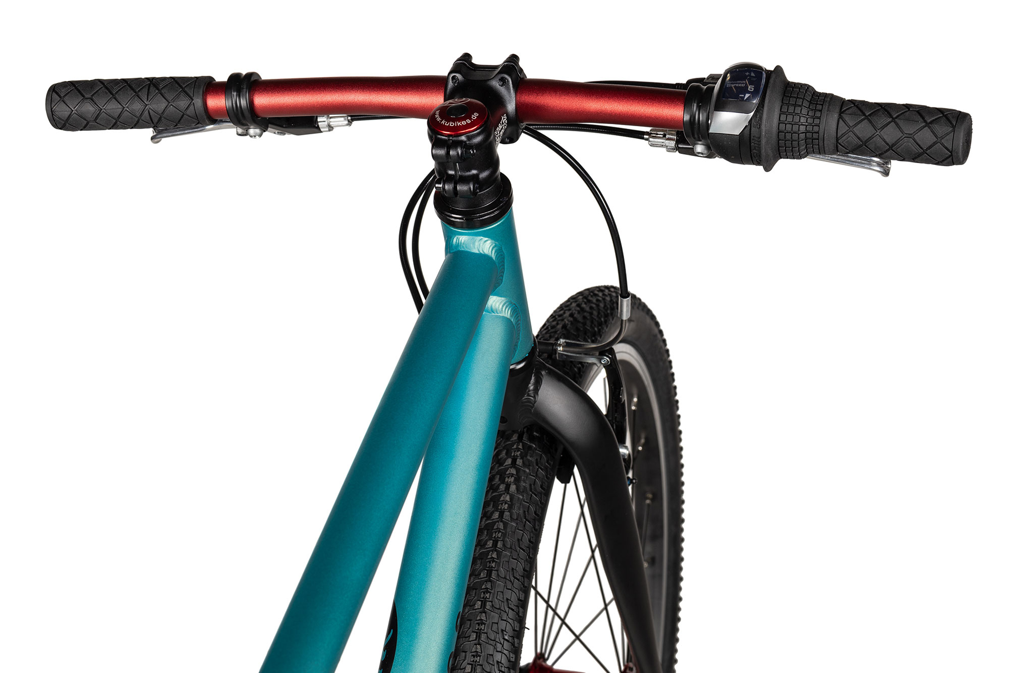 KUbikes 24 MTB 33 cm | türkis glitter/laser red
