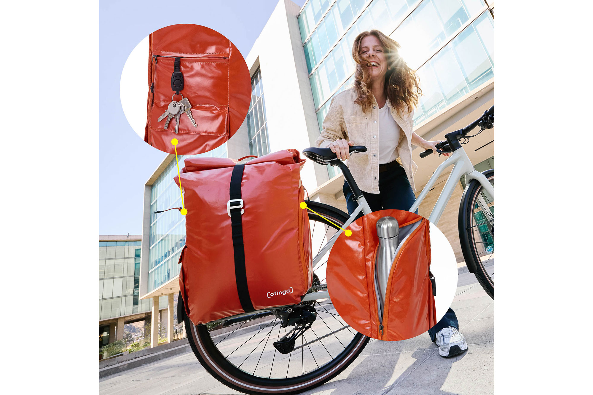 otinga Shiny Flip V3 Rucksack 26 Liter | nova orange