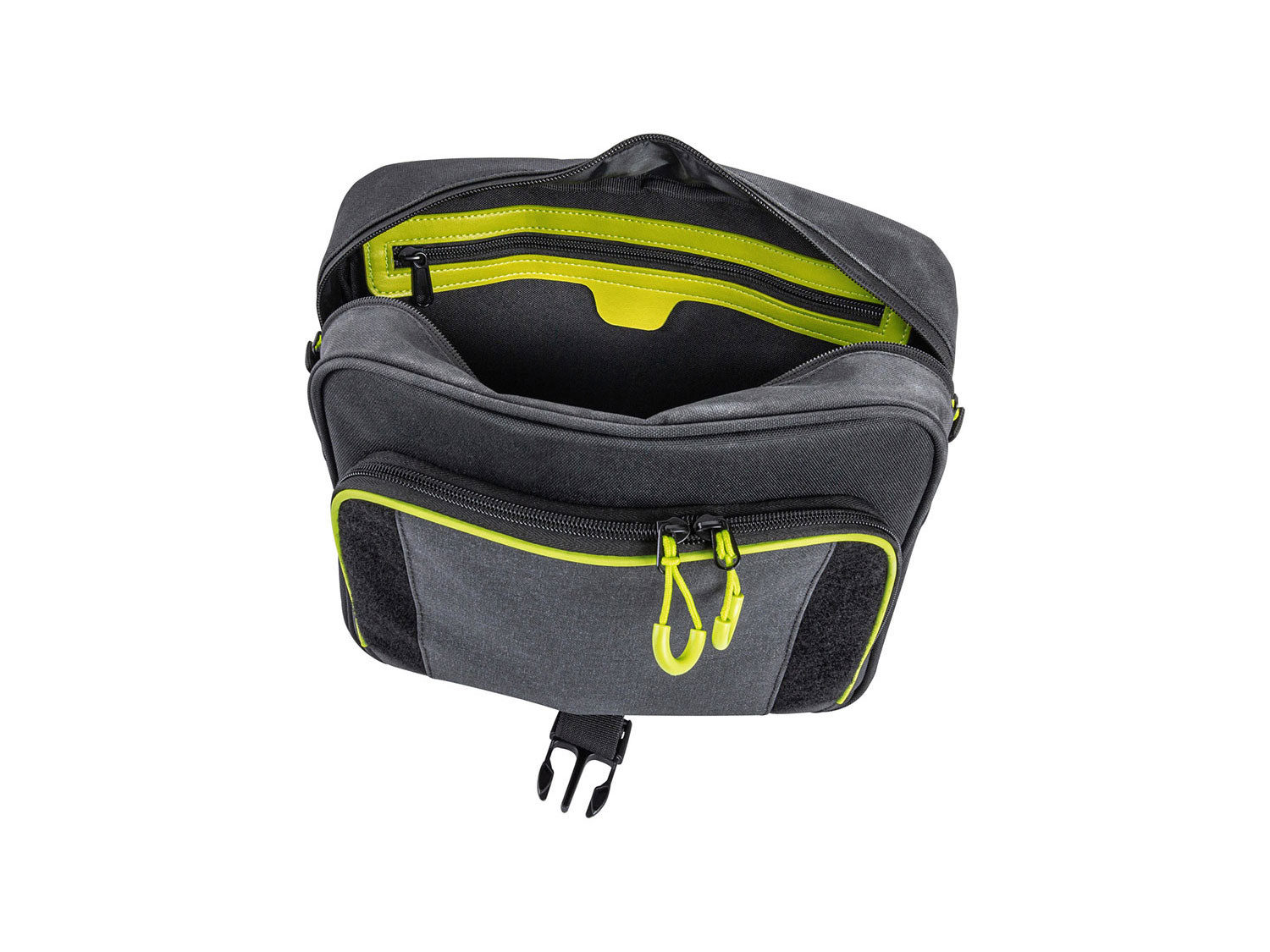 QIO Mattis Fronttasche KlickFix 8 Liter | schwarz anthrazit