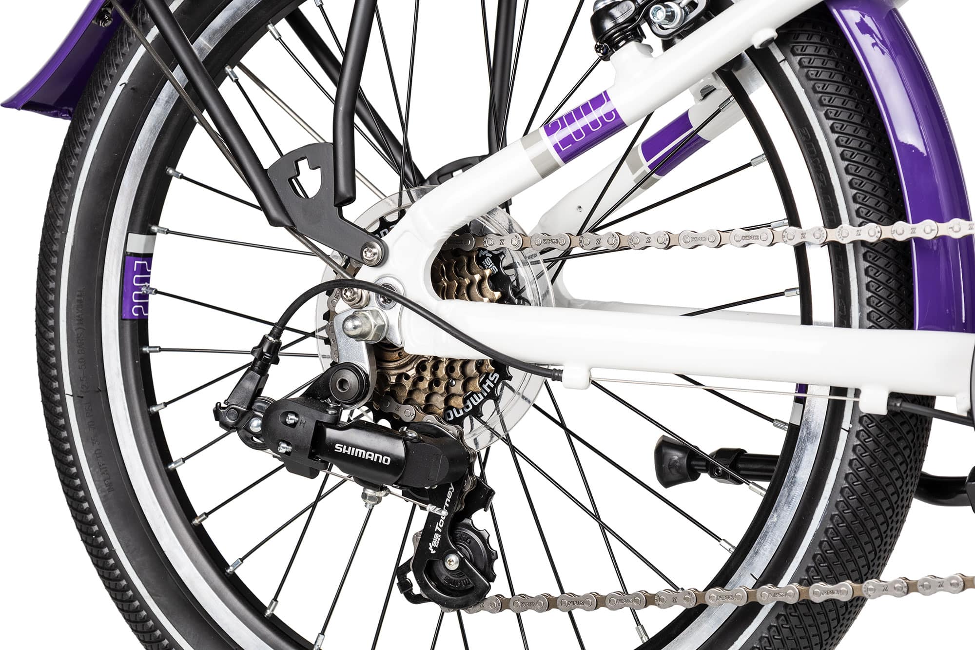 SCool chiX twin alloy 20-7 28 cm | white/violet | 20 Zoll