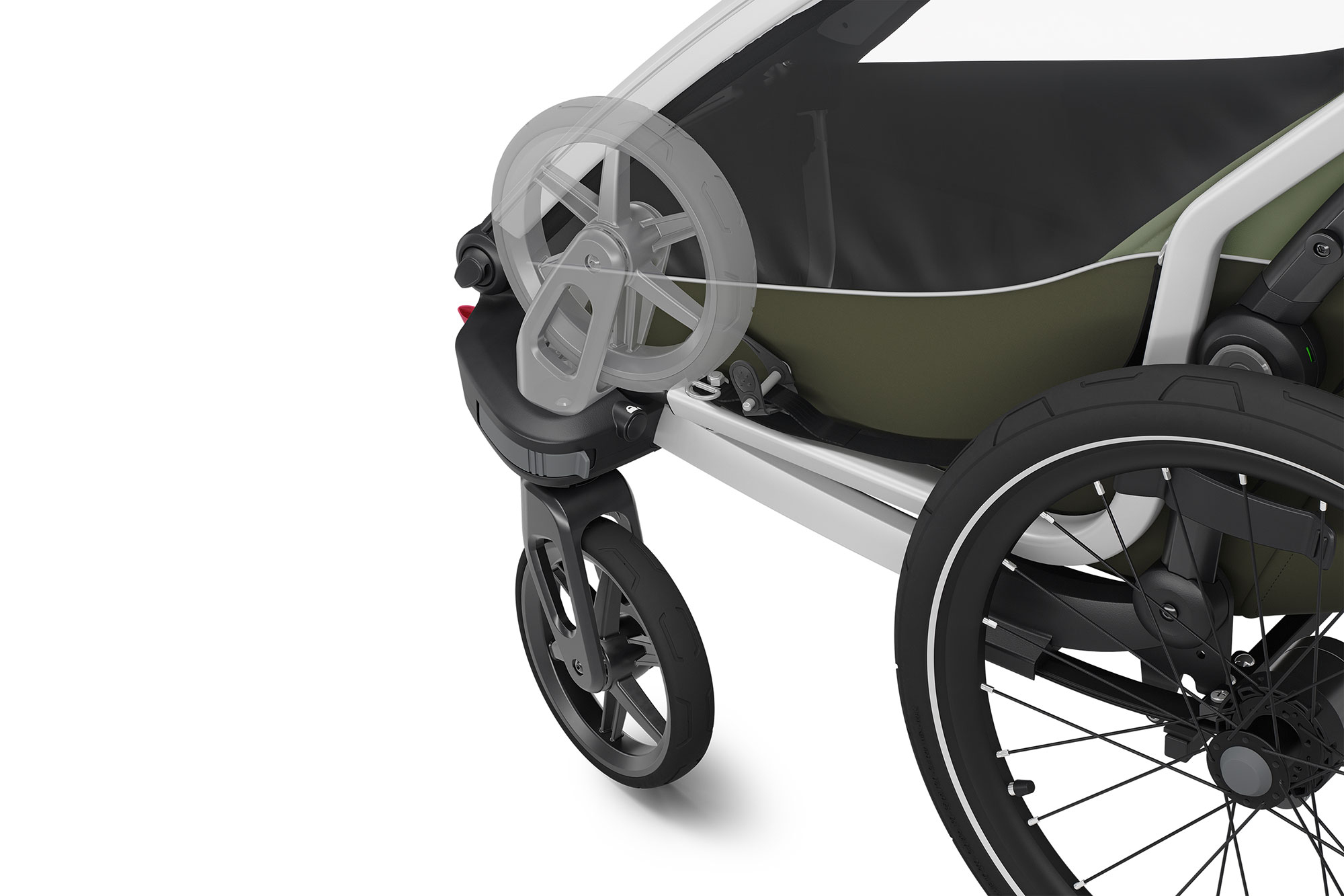 Thule Chariot Lite Multisport-Fahrradanhänger für 2 Kinder vintage green |  2 Kinder