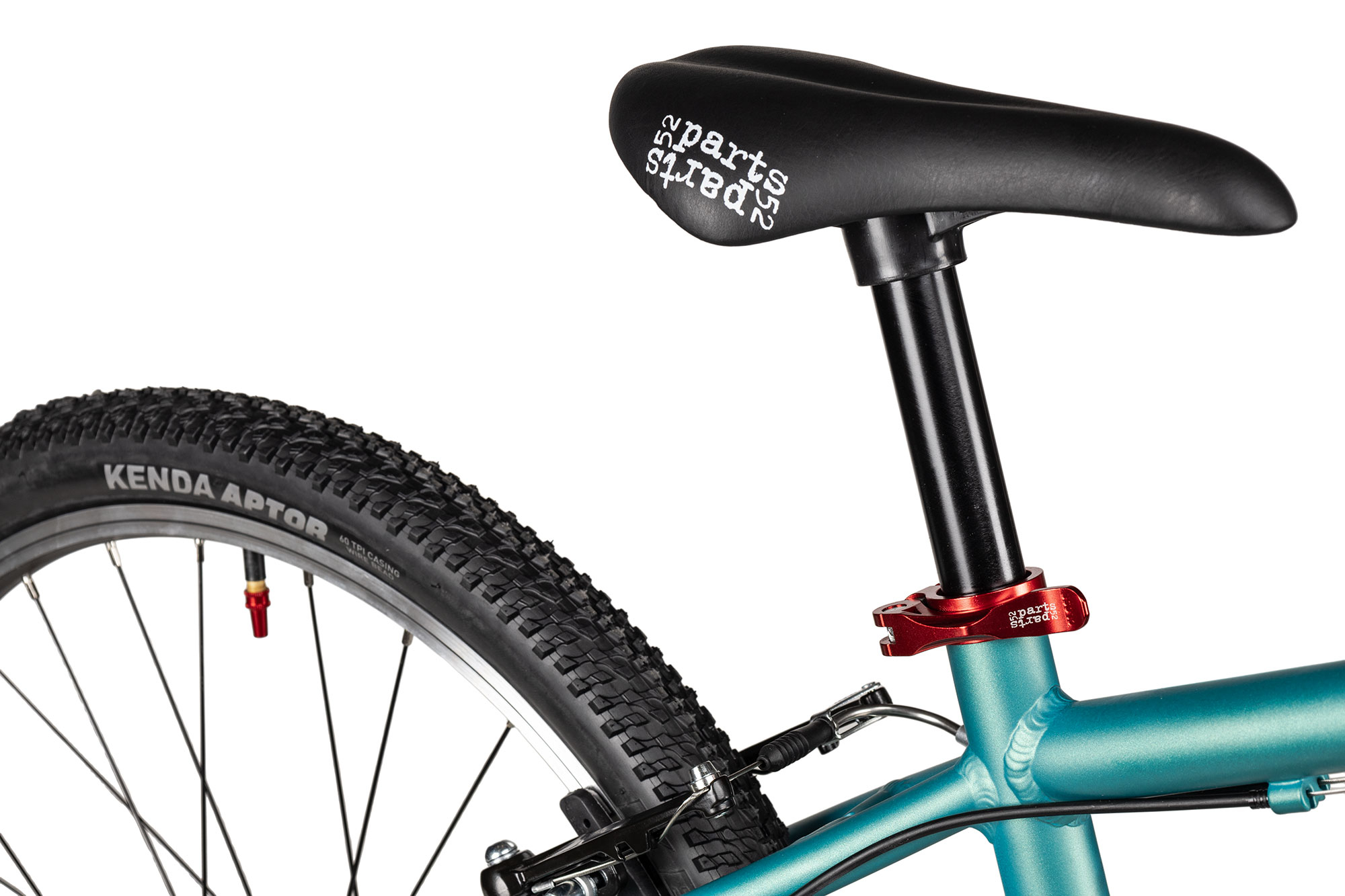 KUbikes 24 MTB 33 cm | türkis glitter/laser red