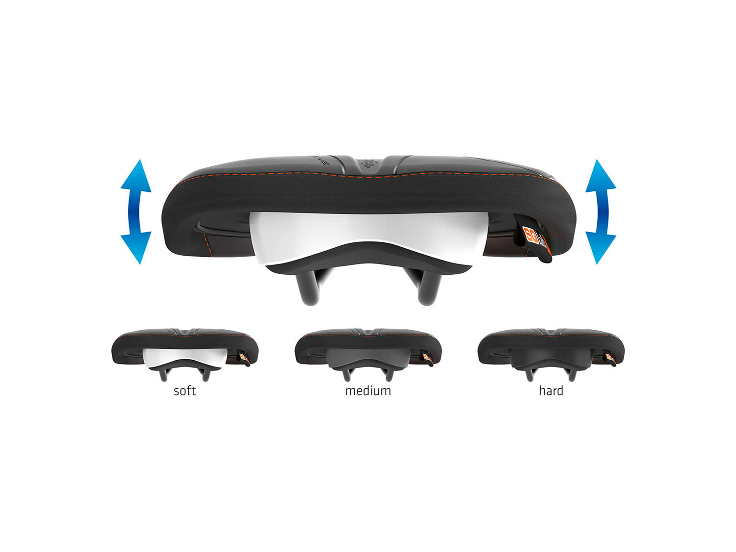 SQlab 611 Ergowave active S-Tube Sattel 12 cm | schwarz