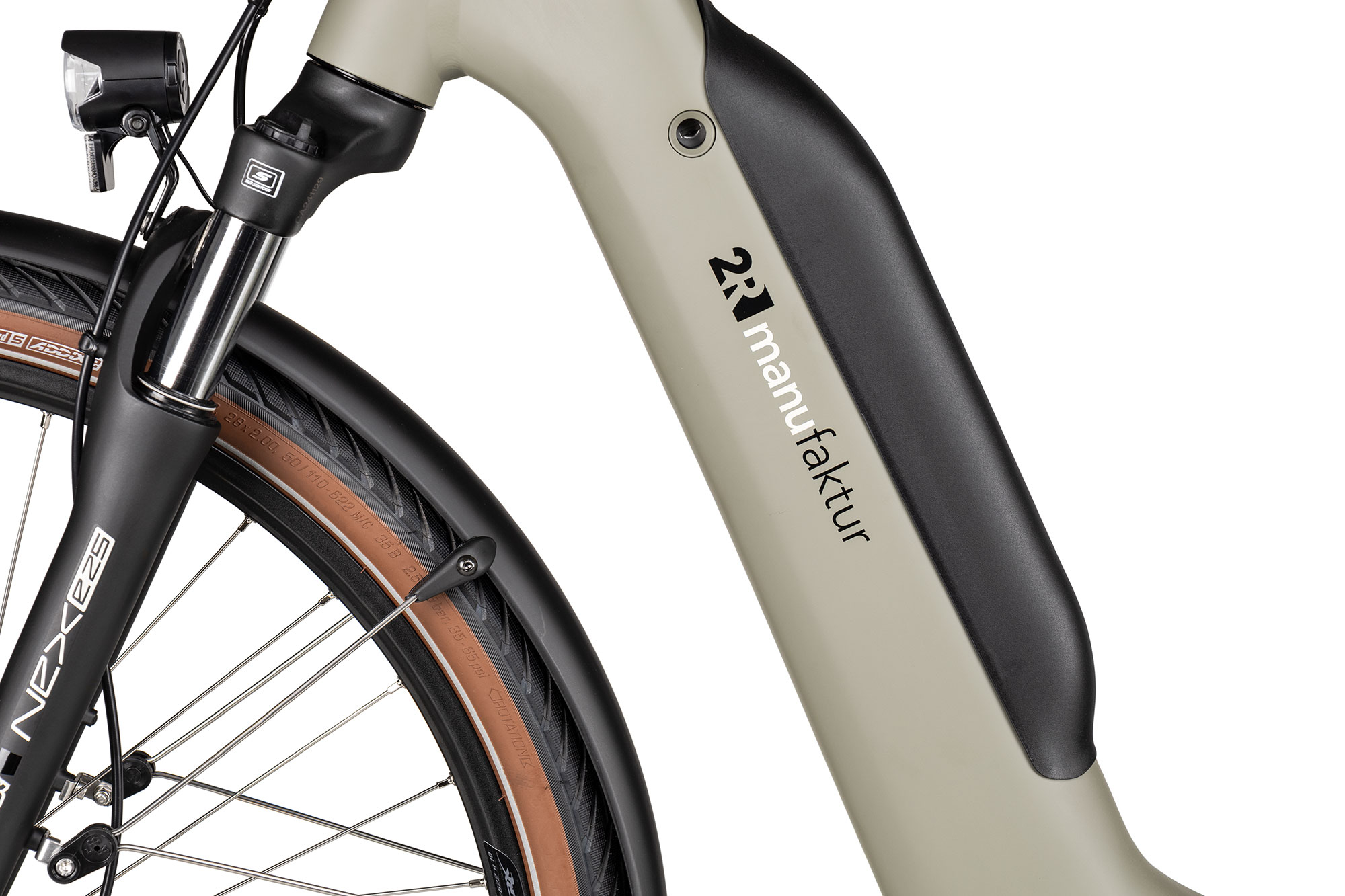 2R Manufaktur ELO 9 Wave 56 cm | moosgrau matt/perlweiß