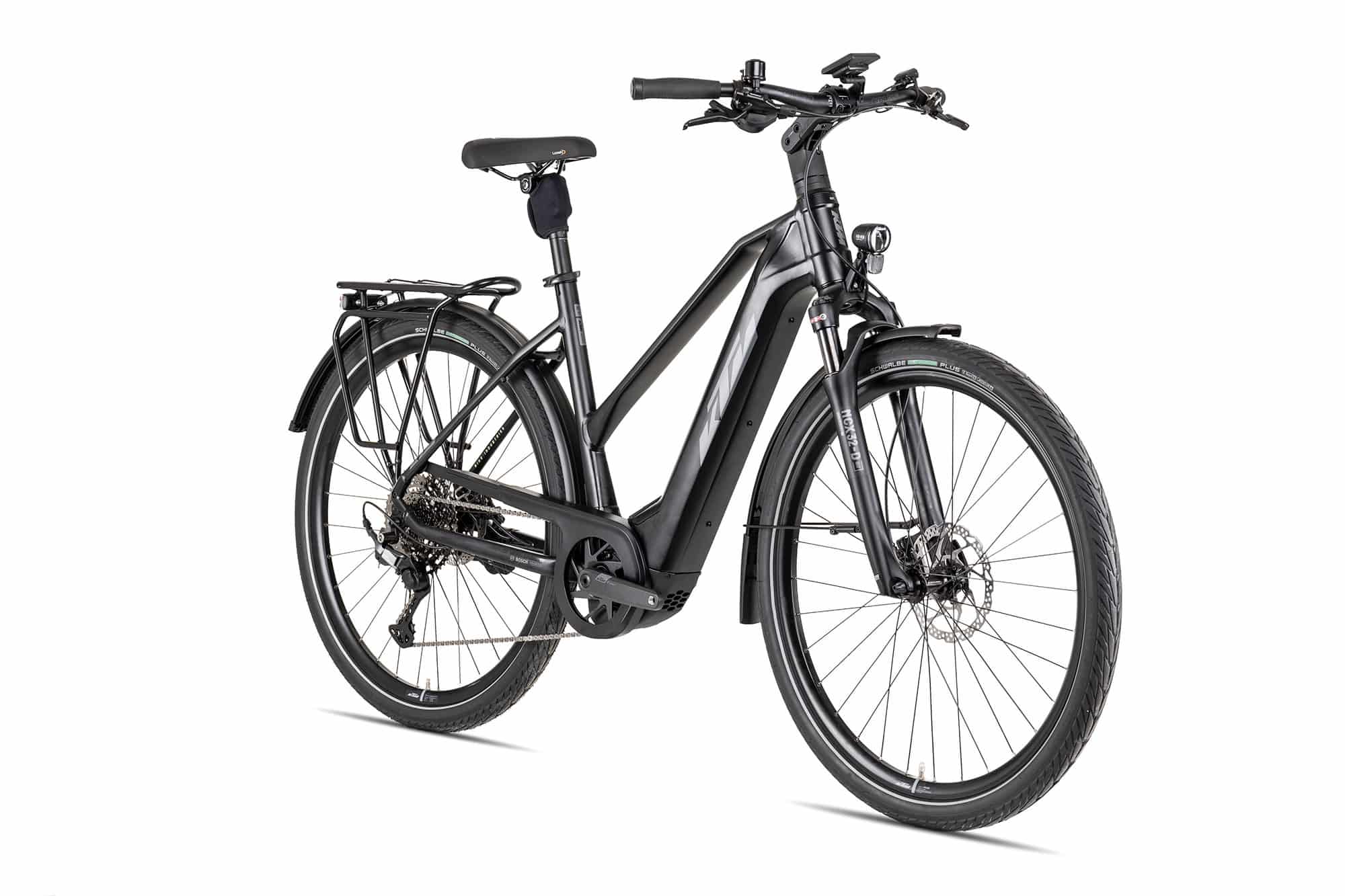 KTM Macina STYLE PRO Trapez 2025 46 cm | black matt/grey lime green