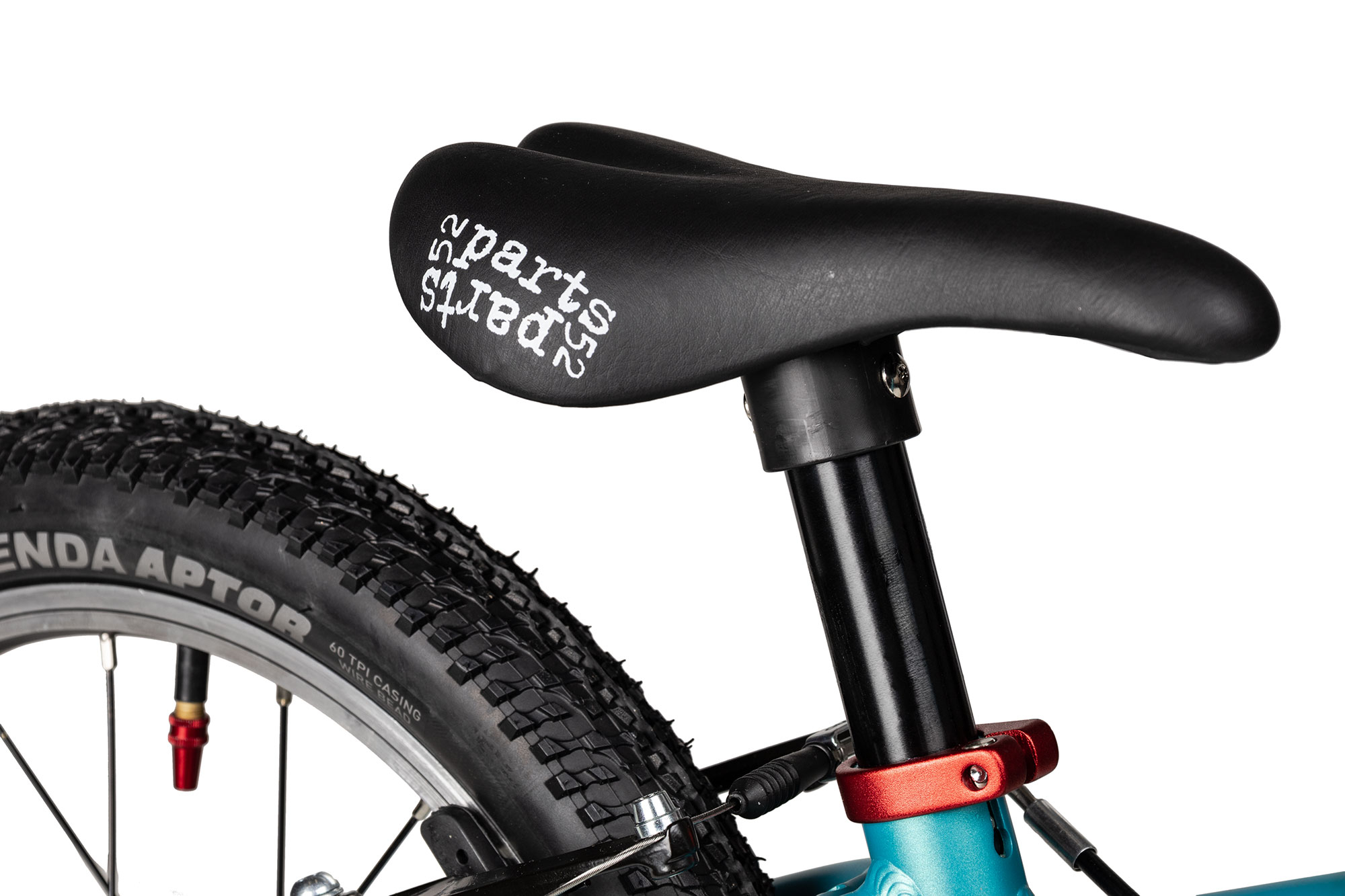 KUbikes 16S MTB 18 cm | türkis glitter/laser red