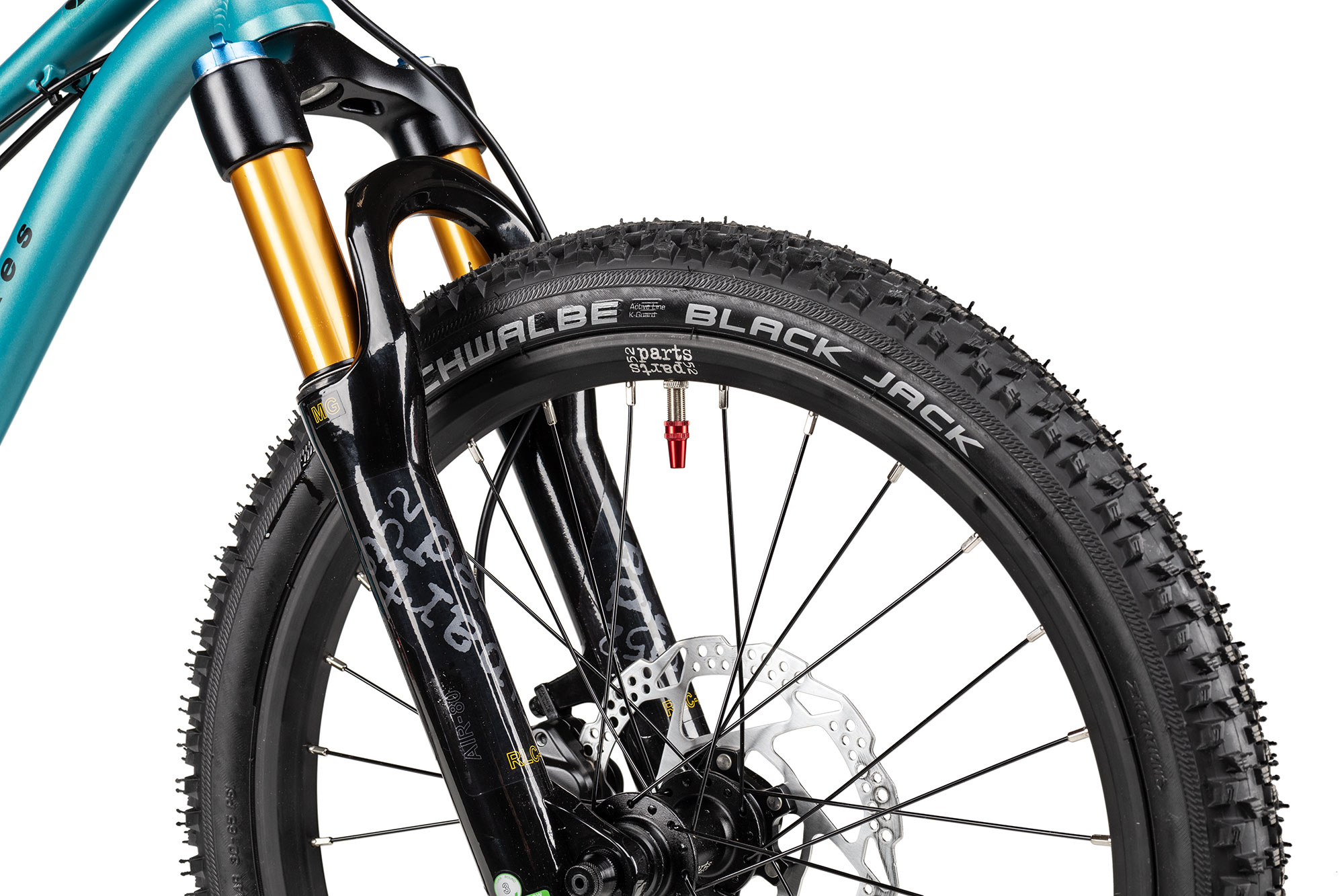 KUbikes 20 MTB Disc S | türkis glitter/laser red