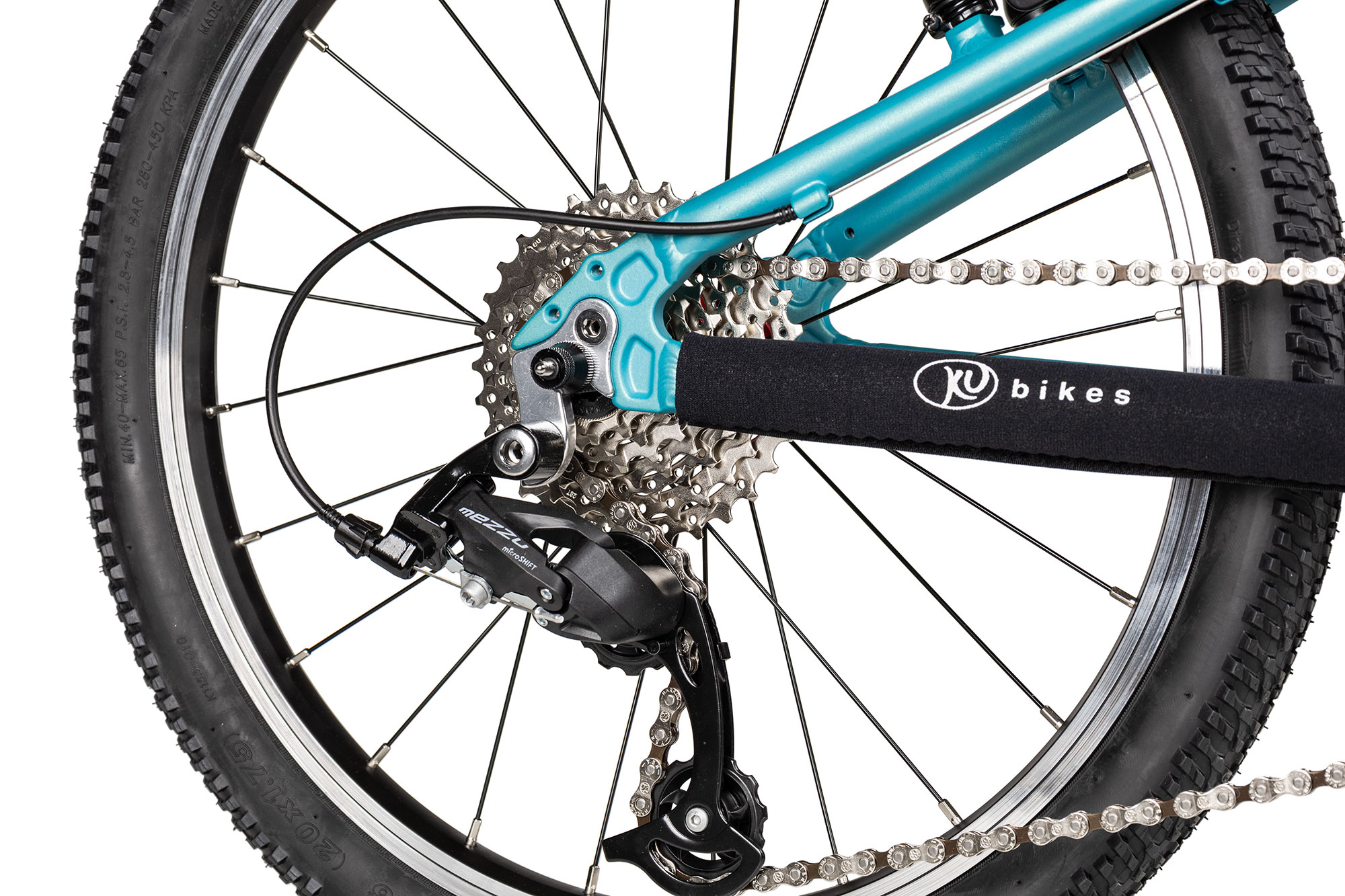 KUbikes 20 MTB 26 cm | türkis glitter/laser red