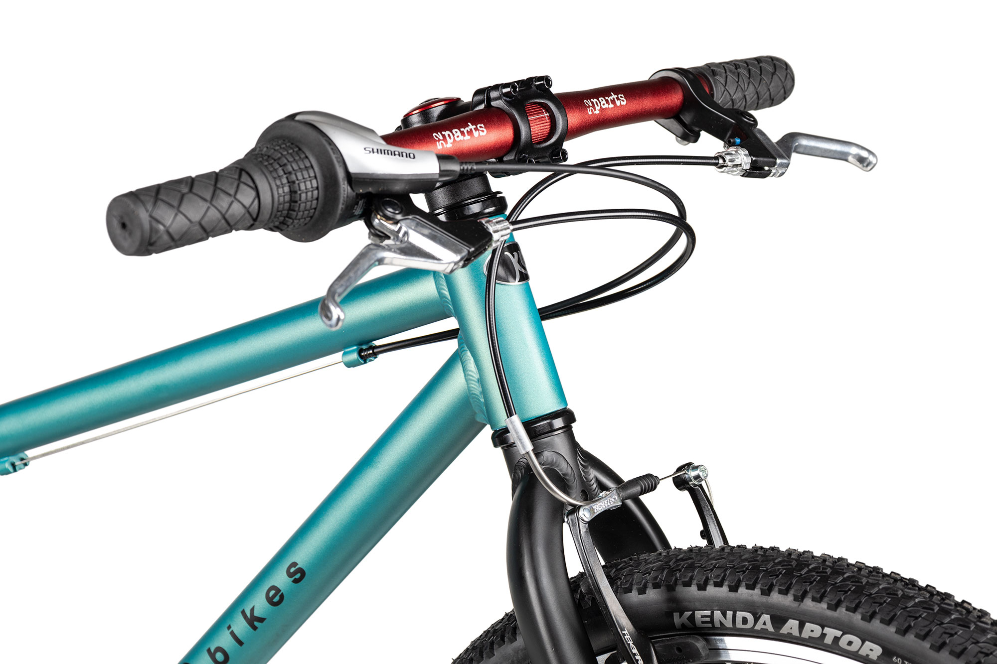 KUbikes 24 MTB 33 cm | türkis glitter/laser red