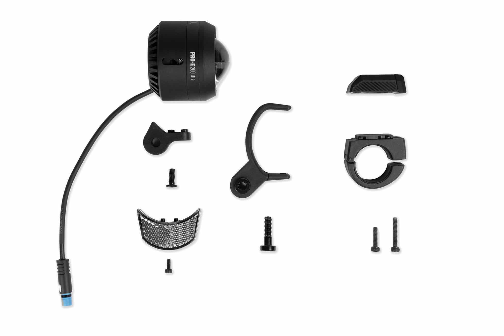 Acid Pro-E Frontlicht X-Connect 200 Lux mit Fernlicht black