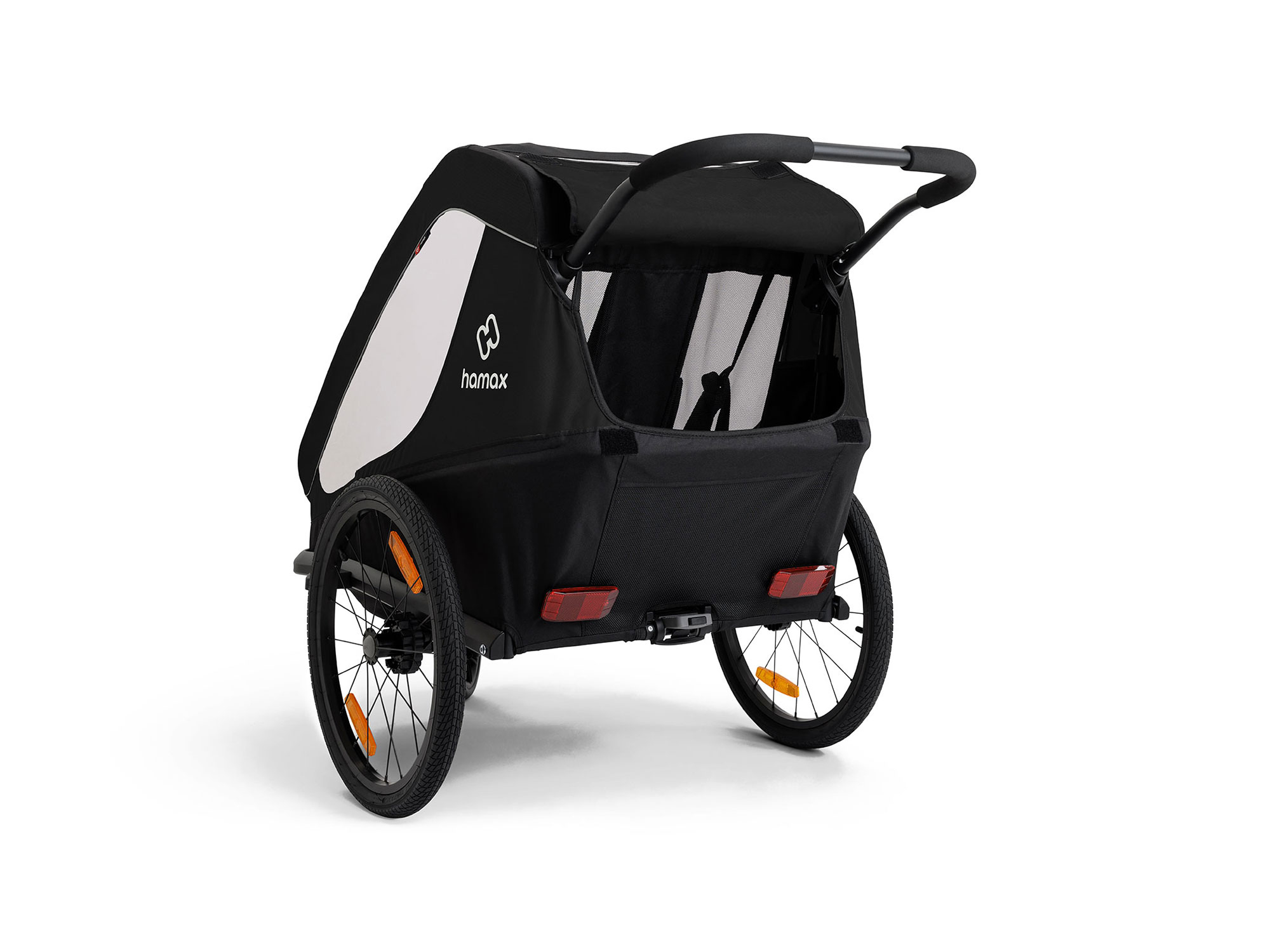 Hamax Traveller Kinderanhänger 2 Kinder | black