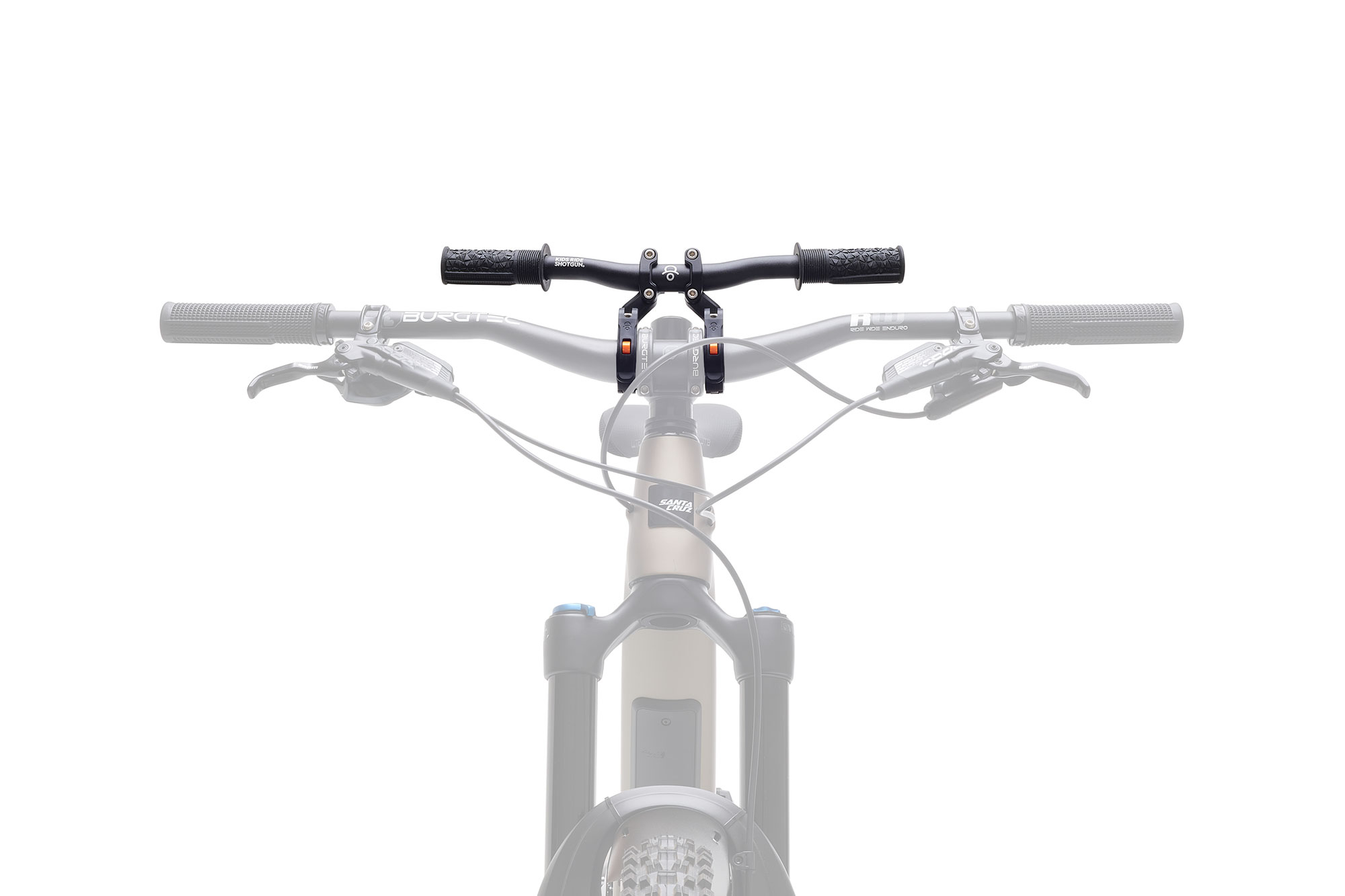Kids Ride Shotgun Pro 2.0 MTB Front Kindersitz/Lenker schwarz