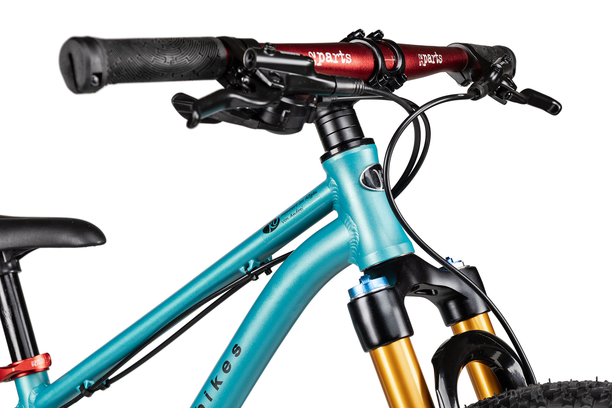 KUbikes 20 MTB Disc S | türkis glitter/laser red