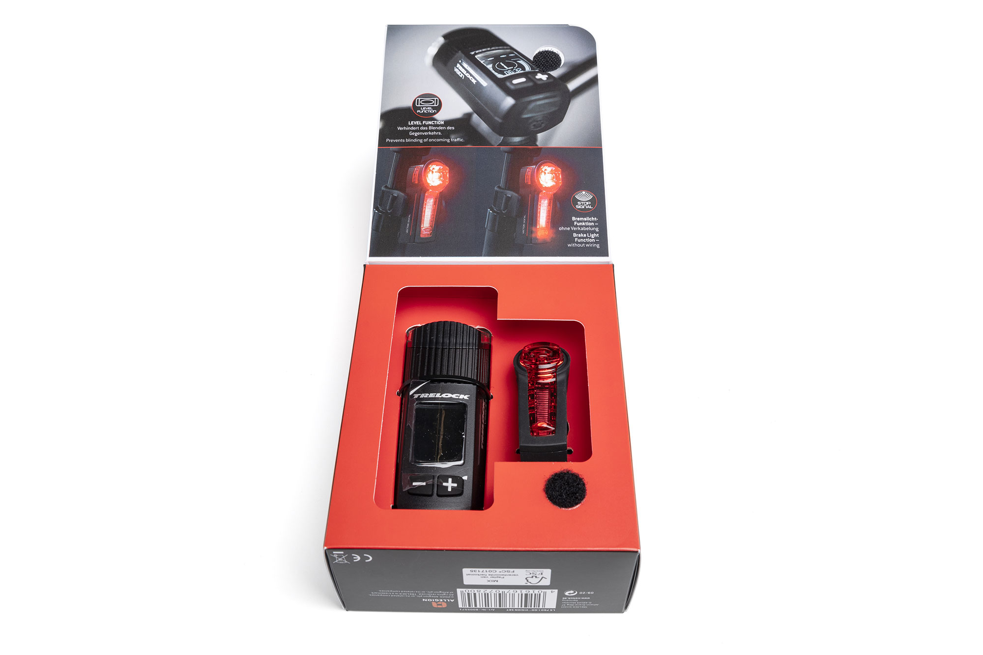 Trelock LS 760 I-Go Vision + LS 740 Vector Signal SET 100 Lux Lichtset schwarz